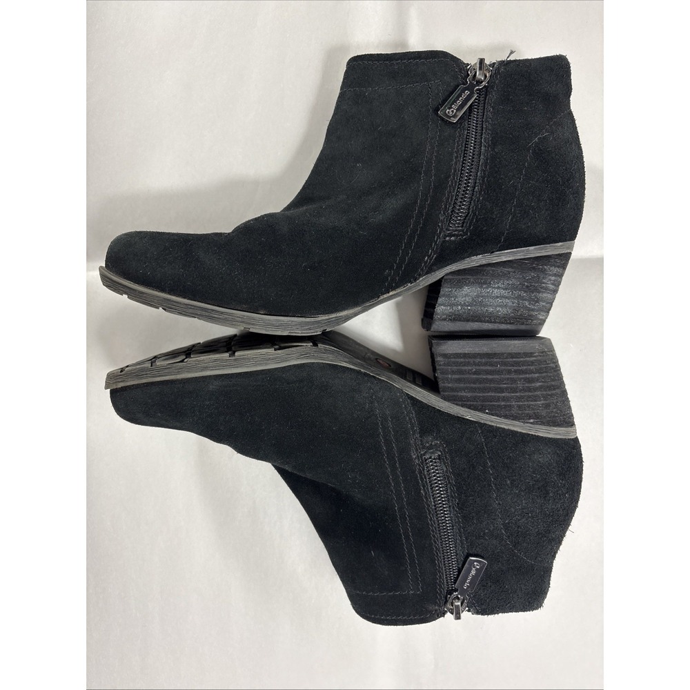 Blondo Valli Waterproof Black Suede Ankle Booties Block Heel Side Zip Size 6.5M - Picture 3 of 8